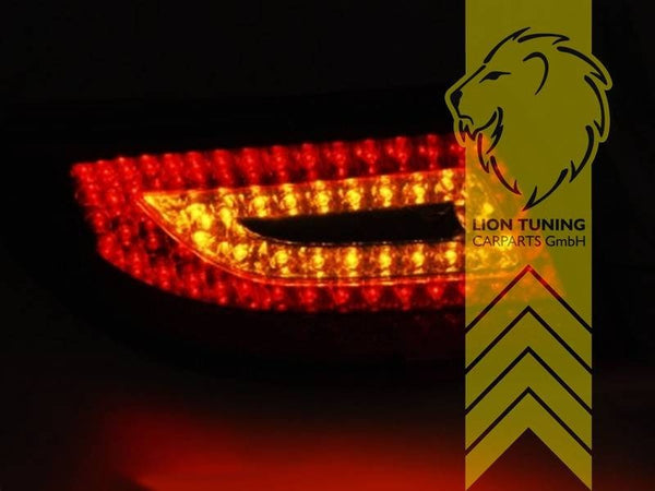LTG Pair LED Lightbar Rear Lights Lamps Porsche 911 997 04-08 Red Black LHD