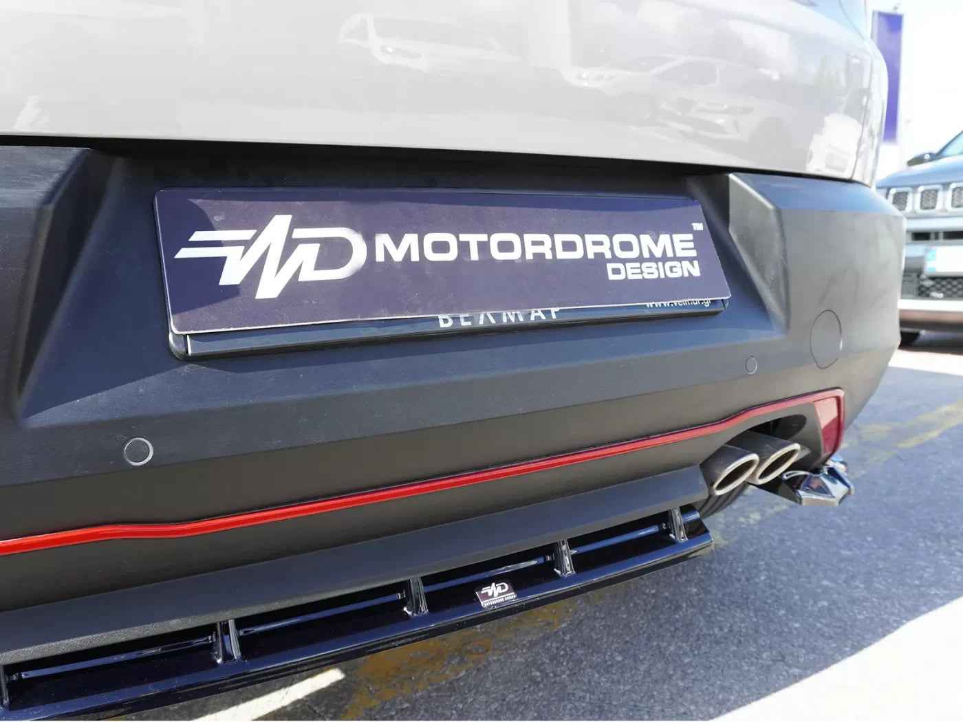 Motordrome Rear Bumper Diffusor Splitter Alfa Romeo Junior 24+ Glossy Black