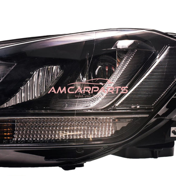 AMCP Pair LED DRL Halogen U Lightbar Headlights VW Golf 7 Pre-Facelift 12-21 LHD