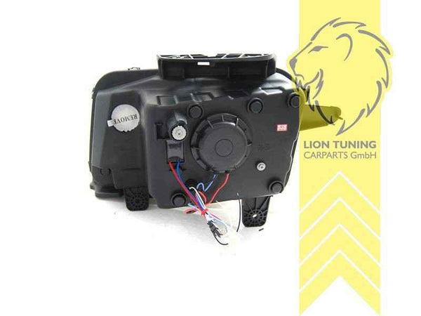 LTG Pair LED Halo DRL Headlights Chevrolet Camaro 5 09-13 Black EXPORT ONLY