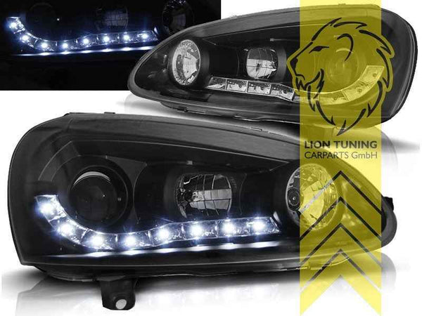 LTG Pair LED DRL Lightbar Headlights W Golf 5 sedan Variant 1K1 1K5 03-09 LHD