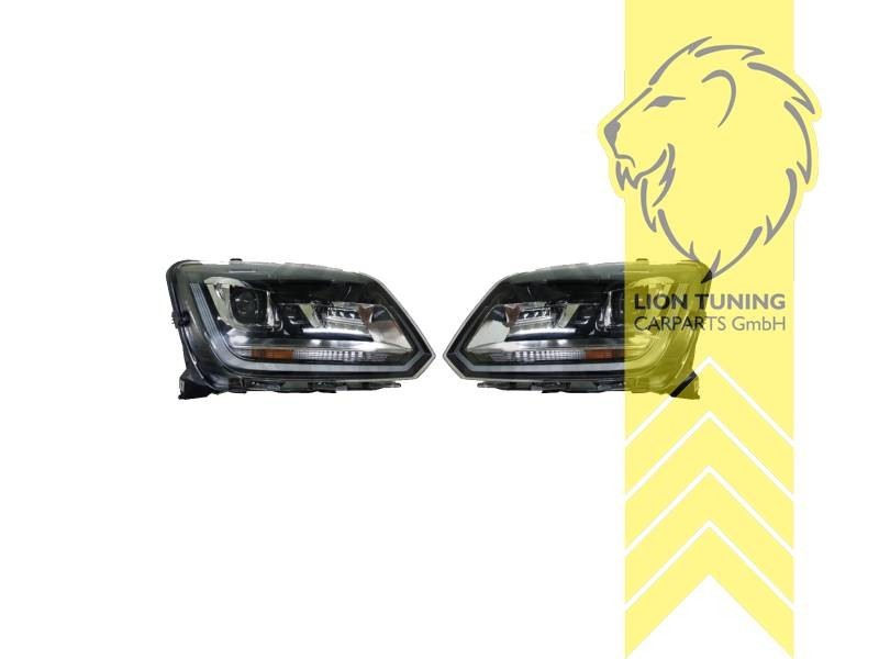 LTG Pair LED DRL Halo U Lightbar Headlights VW Amarok 2H 10-16 LHD