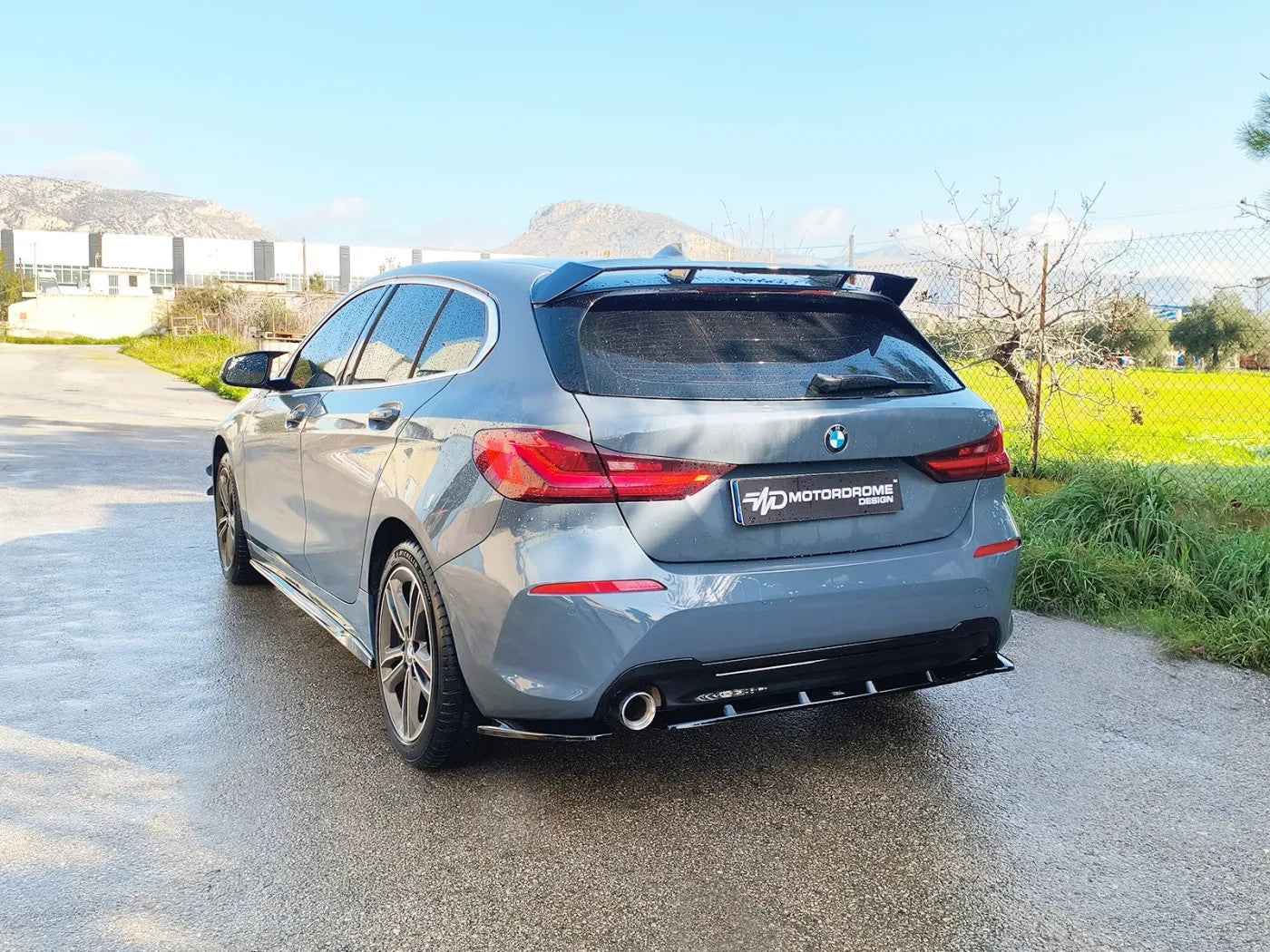 Motordrome Design Rear Bumper Splitter Diffusor BMW 1 Series F40 Glossy Black