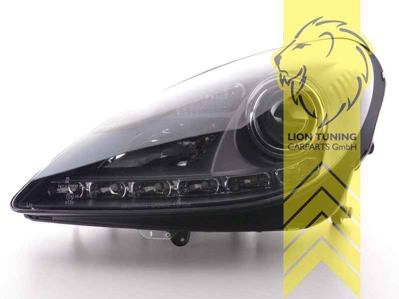 LTG Pair LED DRL Lightbar XENON Headlights Mercedes SLK R171 04-11 black LHD