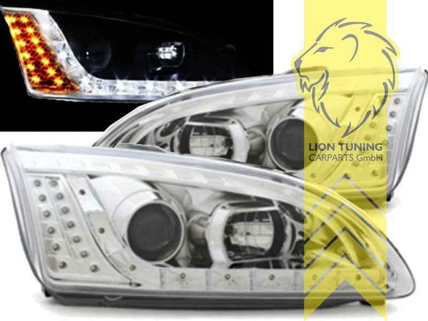 LTG Pair LED DRL Lightbar Headlights Ford Focus 2 DA 04-08 hatchback estate LHD