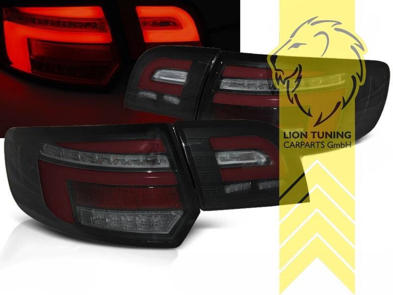 LT Pair LED Lightbar Rear Lights Audi A3 8P Sportback black 08-12 LHD