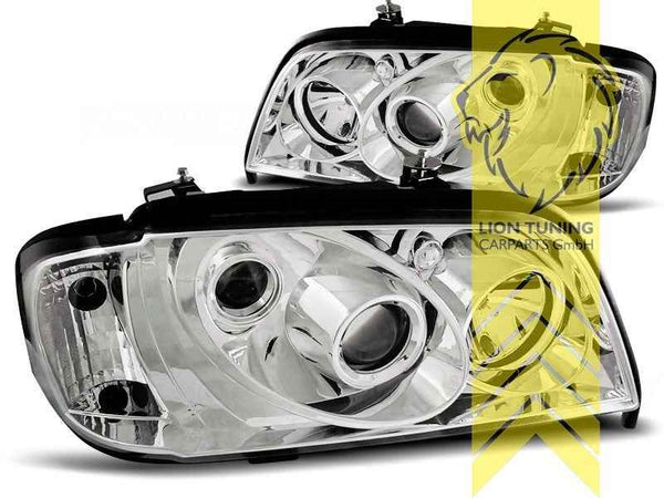 LTG Pair LED DRL Headlights Mercedes W202 sedan S202 estate C-Class chrome LHD
