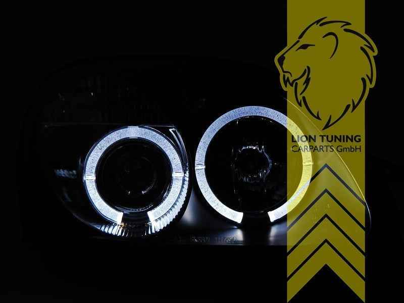 LTG Pair LED DRL Lightbar Headlights Mercedes SLK R170 96-04 Black LHD