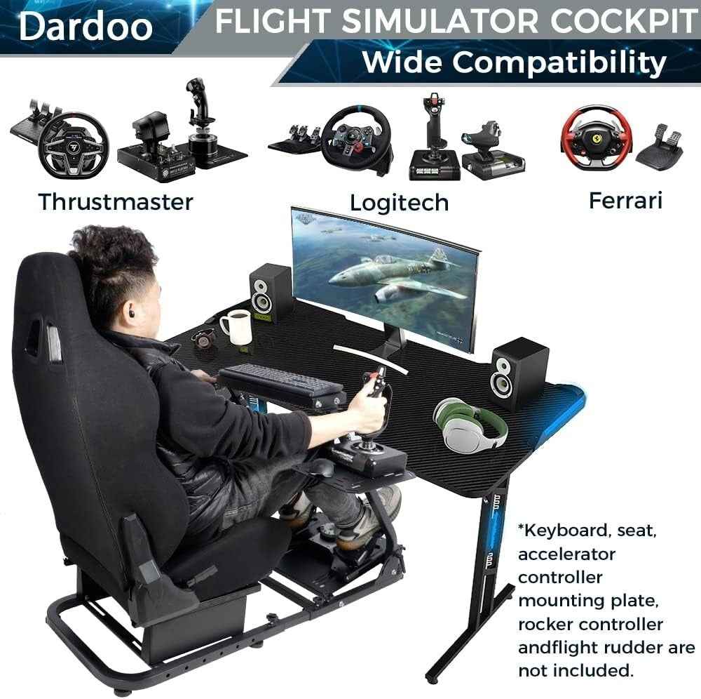 DD Plane Game Flight Sim Frame Rig for Seat Wheel Pedals Xbox PS PC Console F1