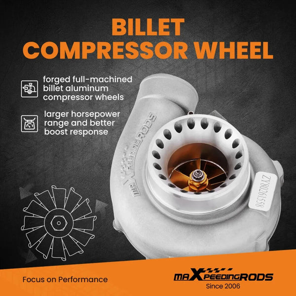 MXPR T3 Turbo Charger GT3582 GT35 A/R 0 .63 0.7 Anti Surge Billet Street Turbine