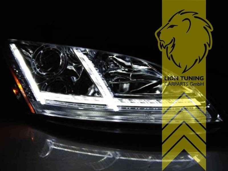 LT Pair LED Halo DRL Lightbar Headlights Audi TT 8J Coupe Cabriolet black LHD