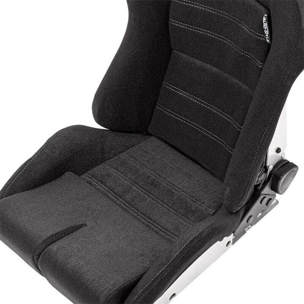 AUTOSTYLE BS5 x2 (Pair) Universal Sports Bucket Seats Black & Grey slide runners
