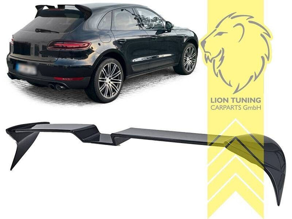 LT Rear Roof Wing Tailgate Boot Spoiler Porsche Macan 95B 2014+ black glossy