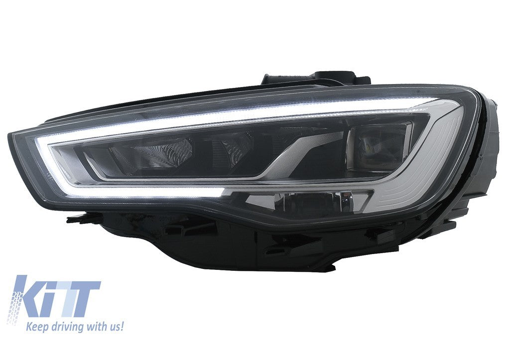 KT LUXE Pair Full LED DRL Seq Dyna Headlights Audi A3 8V Pre-Facelift 13-16 LHD