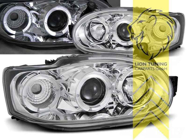 LTG Pair LED DRL Halo Headlights Ford Escort 7 VII Saloon Estate Cabrio 95+ LHD