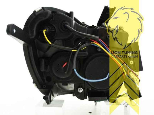 LTG Pair LED DRL Halo Lightbar Headlights Alfa Romeo MiTo 08-18 black LHD