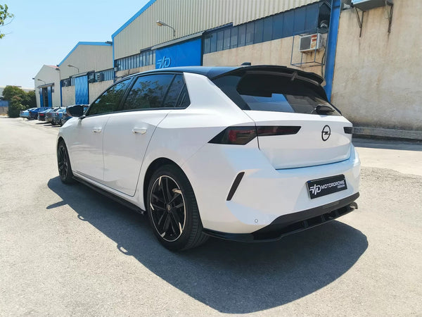 Motordrome Rear Bumper Splitter Diffsor Opel Astra L 21+ Hatchback Black Gloss