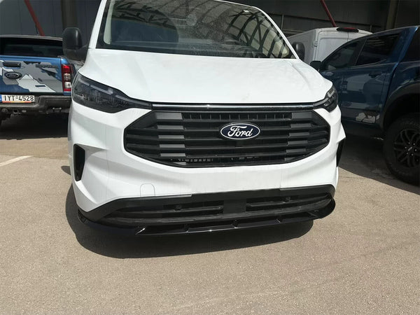 Motordrome Design Front Bumper Lower Splitter Valance Diffuser Gloss Black 23+ Ford Transit Custom Mk2