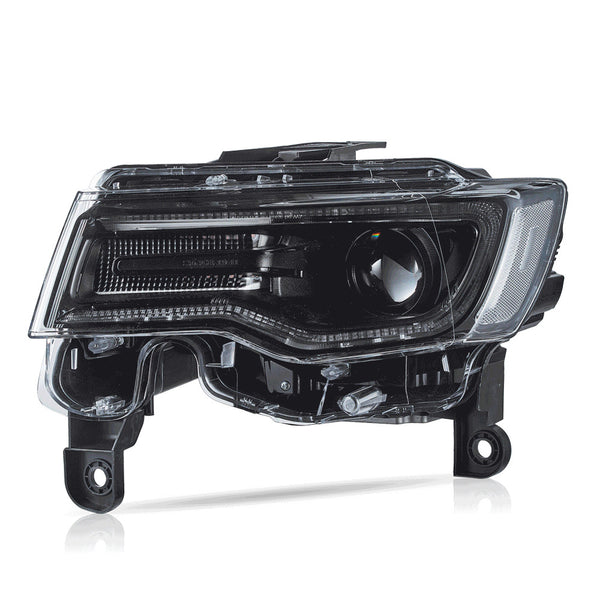 VLAND EU Pair Jeep Grand Cherokee 14+ LED DRL Seq Lightbar Headlights LHD