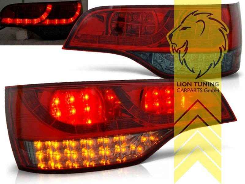 LT Pair LED Lightbar DRL REAR LIGHTS Audi Q7 4L 05-09 black red LHD