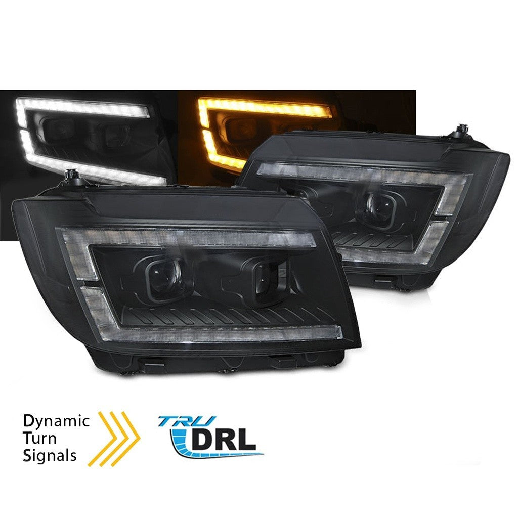 AMCP Pair LED DRL Lightbar Headlights VW CRAFTER 2 SY SX 17+ Van Bus Camper LHD