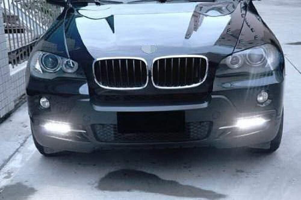 Xenon White 07-10 BMW X5 E70 Pre LCI 18W LED DRL Front Bumper Lights Marker Kit
