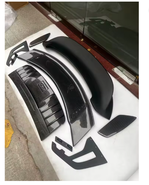 Porsche 911 992 Carrera GT-3 Style 19-23 Big High Rear Wing Spoiler FRP Black