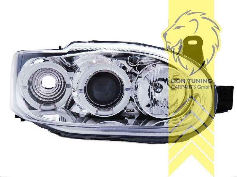 LTG Pair LED DRL Halo Headlights Ford Escort 7 VII Saloon Estate Cabrio 95+ LHD