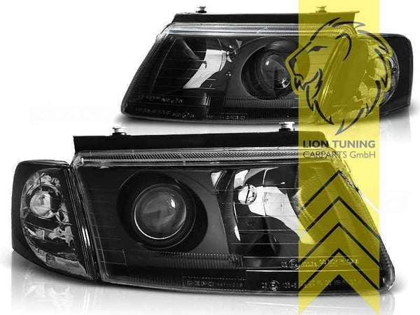LTG Pair LED DRL Headlights VW Passat 3B sedan Variant black LHD