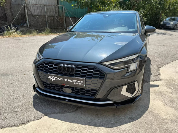 Motordrome Front Splitter Diffuser Audi A3 8Y 2020+ Gloss Black