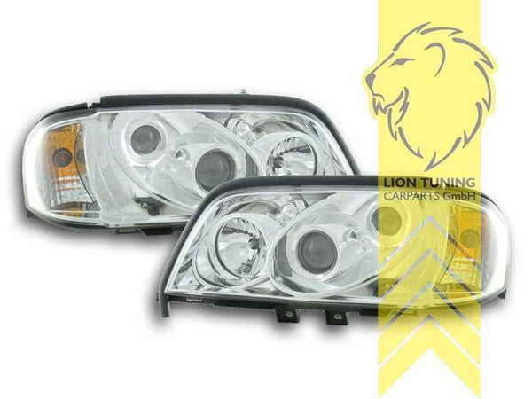 LTG Pair LED DRL Headlights Mercedes W202 sedan S202 estate C-Class chrome LHD