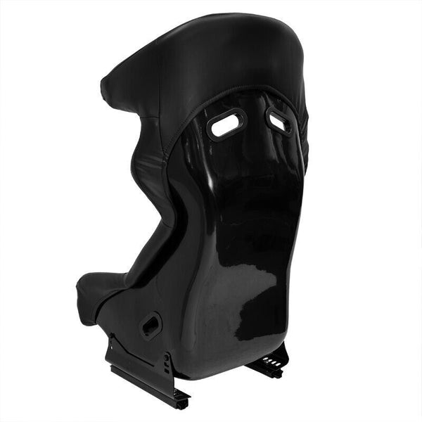 x1 Auto-Style FS Black Synth Leather Drift / Track / Rally / Fast Road Car / Racing Simulator Bucket Seat fiberglass hard back