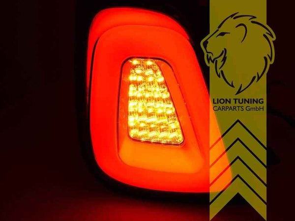 LT Pair LED Lightbar Rear Lights Tail Fiat 500 500C 595 695 312 FL Abarth Red