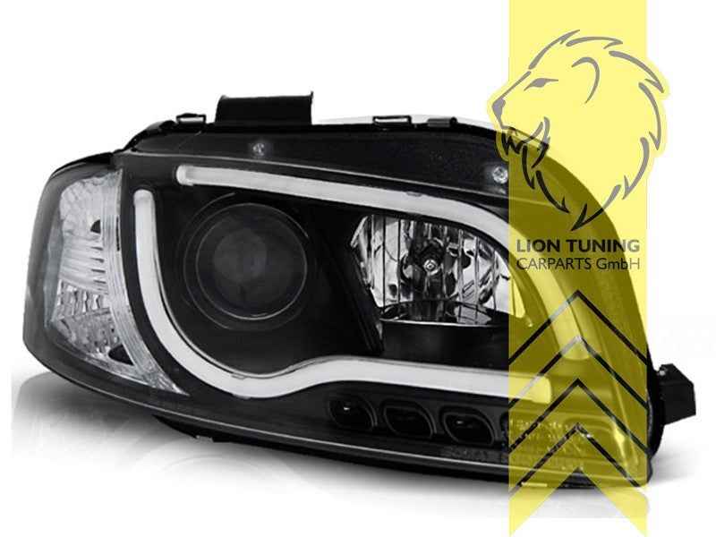 LTG Pair LED DRL Lightbar Headlights Audi A3 8P 8PA Facelift 03-08 Black LHD