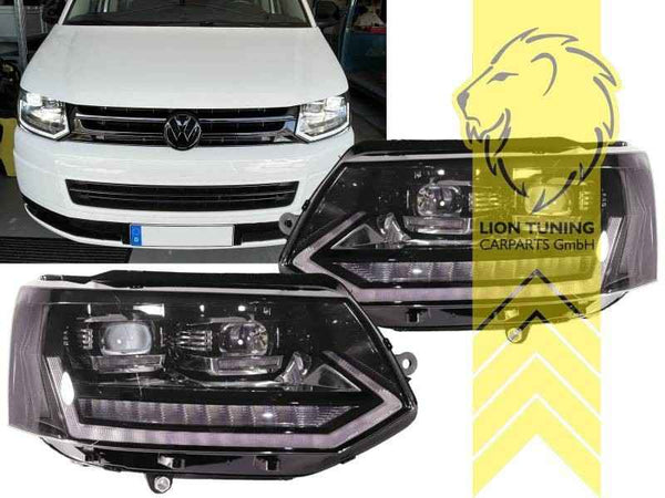 LTG Pair LED DRL Lightbar Headlights VW T5 FL Van Bus T5.1 Transporter 09-15 LHD