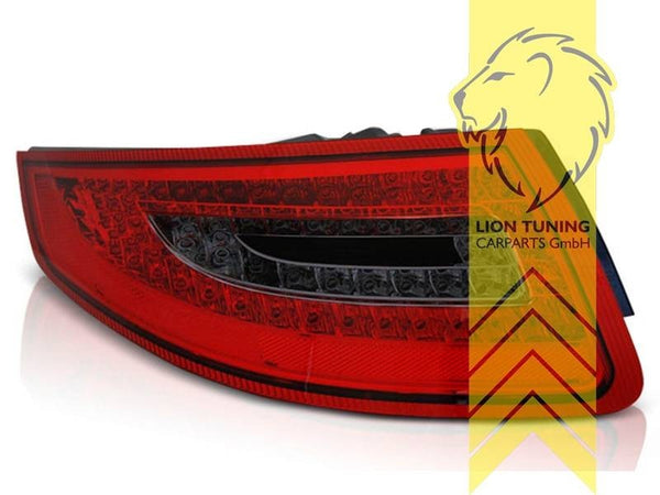 LTG Pair LED Lightbar Rear Lights Lamps Porsche 911 997 04-08 Red Black LHD