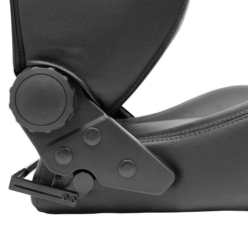 ATST x1 Universal Car Van Camper Sim Bucket Seat Black Synth Leather Grey Stitch