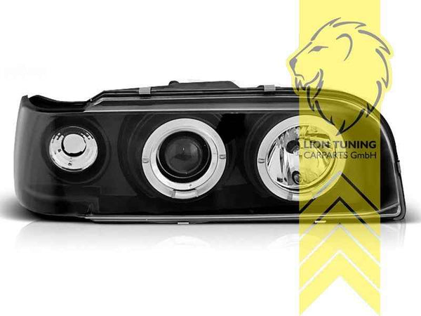 LTG Pair LED DRL Halo Ring Headlights Volvo 850 sedan estate LS LW 91-97 LHD