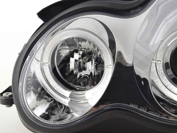 FK LED DRL Angel Eye Halo Ring Headlights Mercedes C-Class W203 203 00-07 LHD