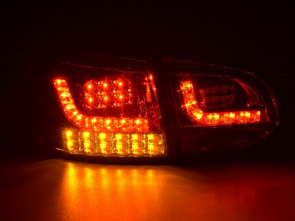 FK Pair VW GOLF MK6 MK 6 08-12 1K LED REAR LIGHTS Lightbar BLACK GTI RHD