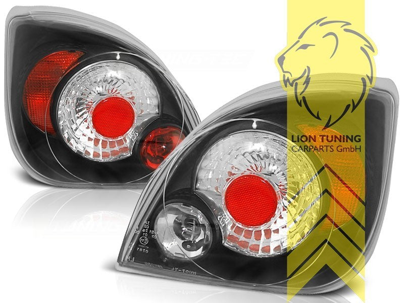 LT Pair Halogen Rear Lights Tail Lamps Ford Fiesta 4 5 JA JB JAS JBS black LHD