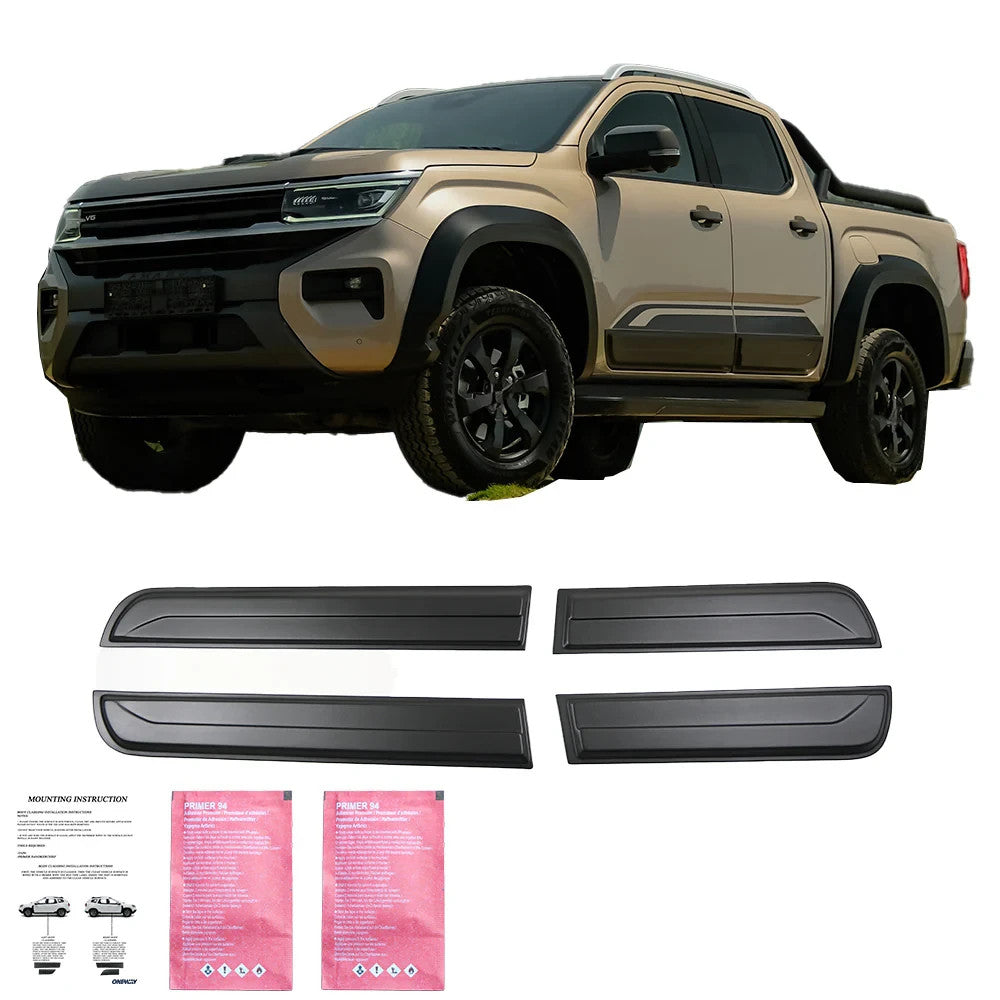 OW Body Cladding Styling Panels VW Amarok MK2 2022+ 4 Pcs ABS Black