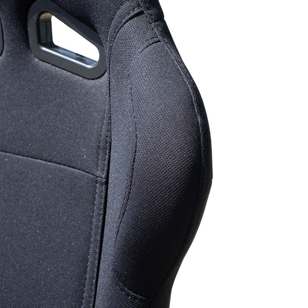 Simoni Racing x1 MAX Universal Reclining Sports Bucket Seat +Runners Black Textile UK Stock