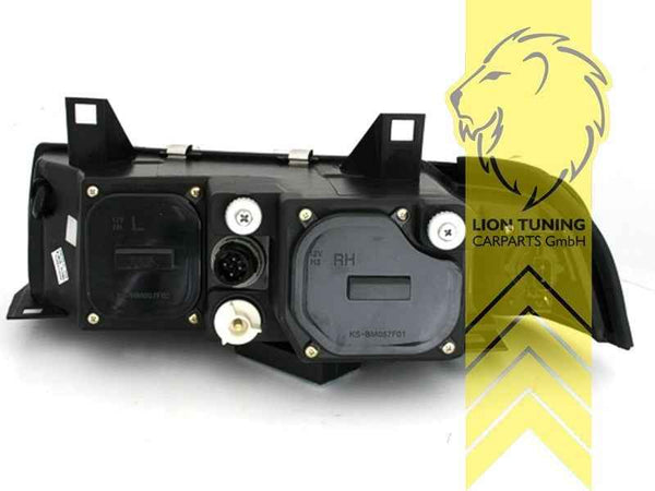 LTG Pair LED DRL Headlights BMW E36 Coupe Cabriolet Black M3 FL 92-99 LHD