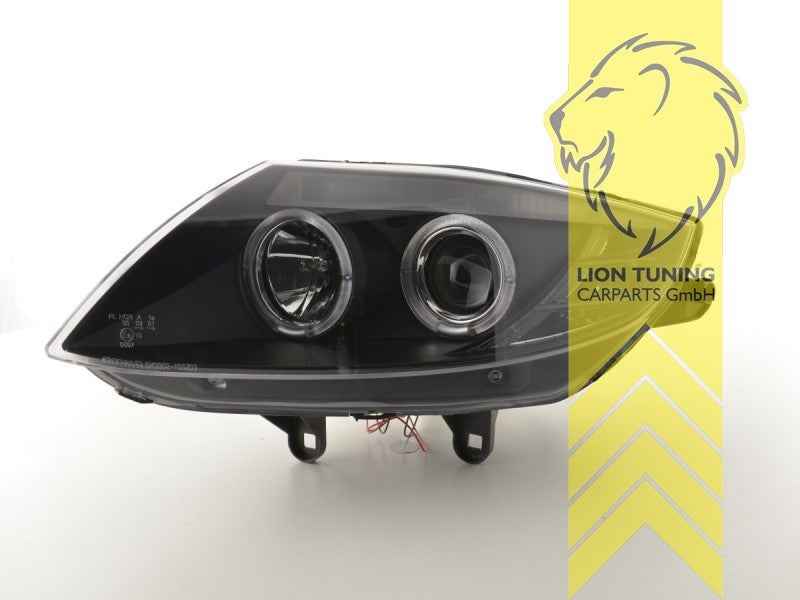 LTG Pair LED DRL Dyna Headlights BMW Z4 E85 Roadster E86 Coupe 03-08 Black LHD