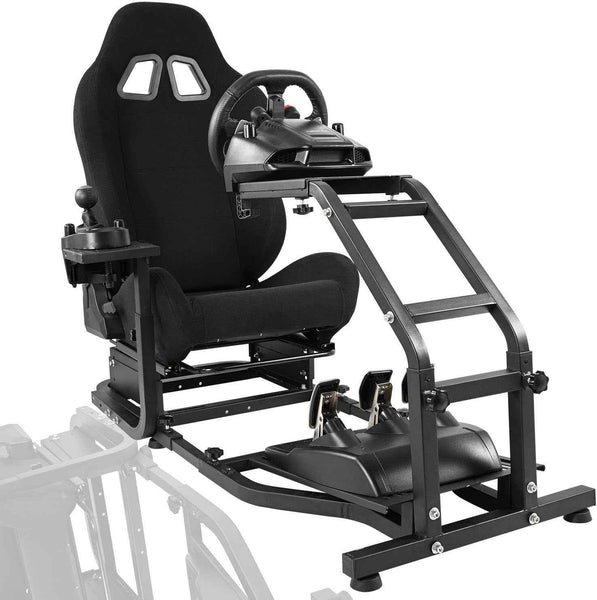 LUXE Driving Sim Racing Wheel Frame + Bucket Seat For Wheel & Pedals + Shifter