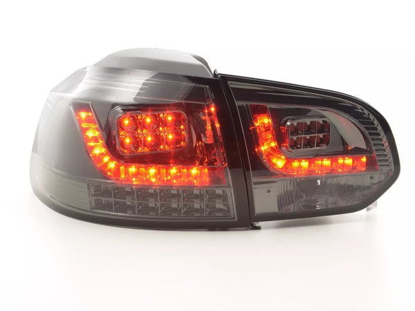 FK Pair VW GOLF MK6 MK 6 08-12 1K LED REAR LIGHTS Lightbar BLACK GTI RHD