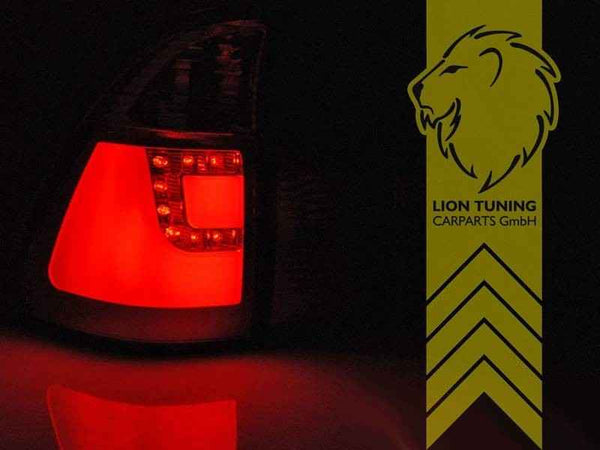 LT LED DRL Lightbar Pair Rear Lights Tail Lamps BMW E53 X5 00-03 black smoke LHD