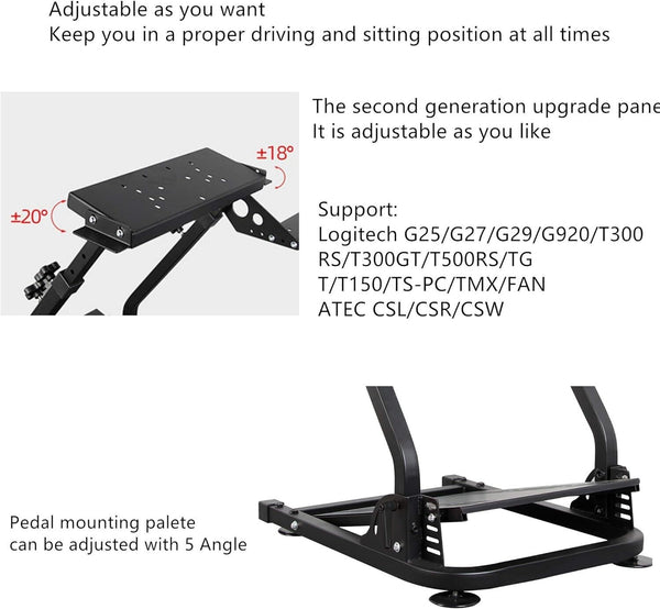 DR 2024 Driving Game Sim Racing Frame Stand for Wheel Pedals Xbox PS PC Console