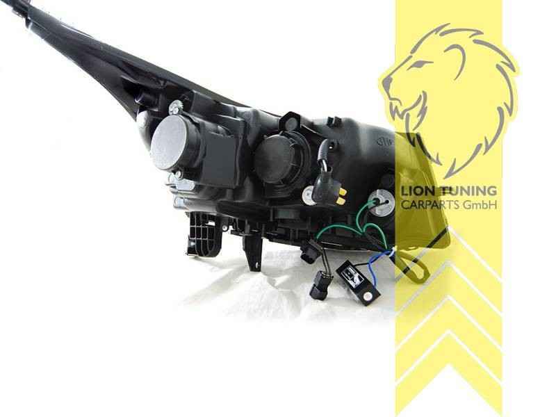 LTG LED Halo Ring DRL Headlights Chevrolet Cruze USA Black LHD 09-14 EXPORT ONLY
